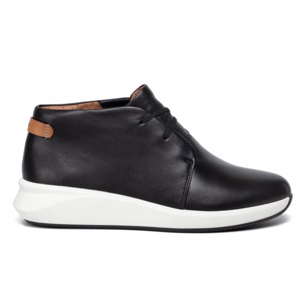 EUC CLARKS 👟 Unstructured Un Río Mid Leather Dress Sneakers - Picture 5 of 8